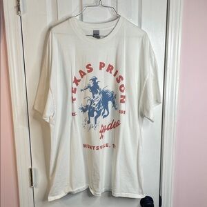 Texas Prison Rodeo Graphic Tee - White